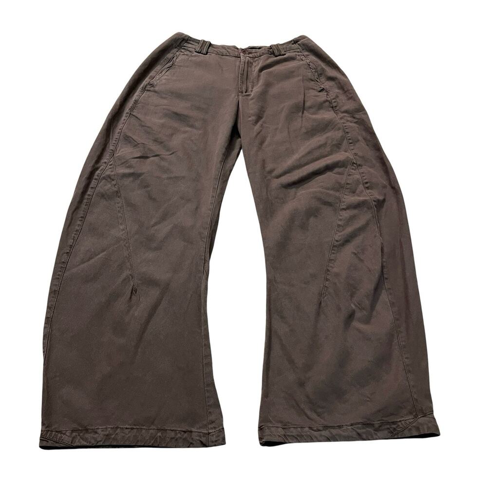 Free People Spotlight Trousers Size 4 Double Espresso Brown Barrel Leg Baggy